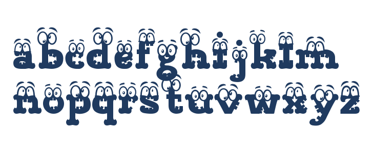 Visage Face Three Lowercase