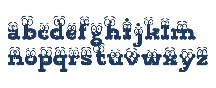 Visage Face Three Font LOWERCASE