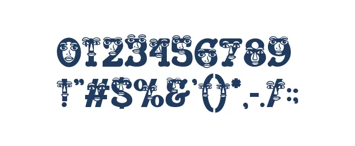 Visage Face Two Schriftart Anderer Schreiben