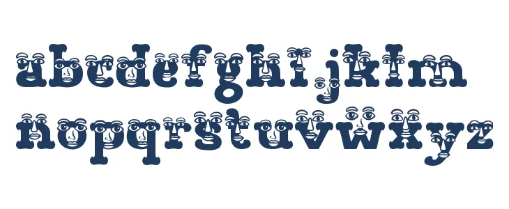 Visage Face Two Schriftart Kleinbuchstaben