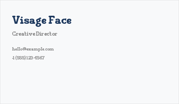 Visage Face Business Card