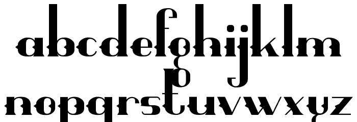 Visaka Font LOWERCASE