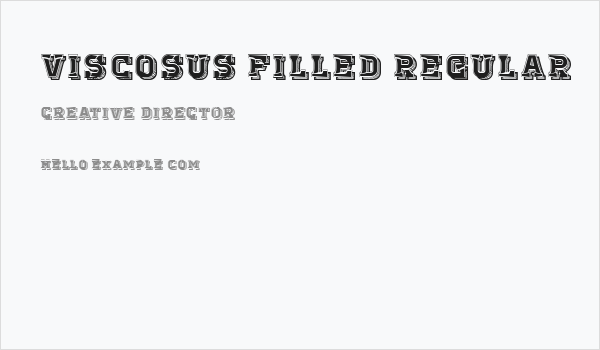 Viscosus Filled Regular Business Card