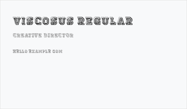 Viscosus Regular Business Card