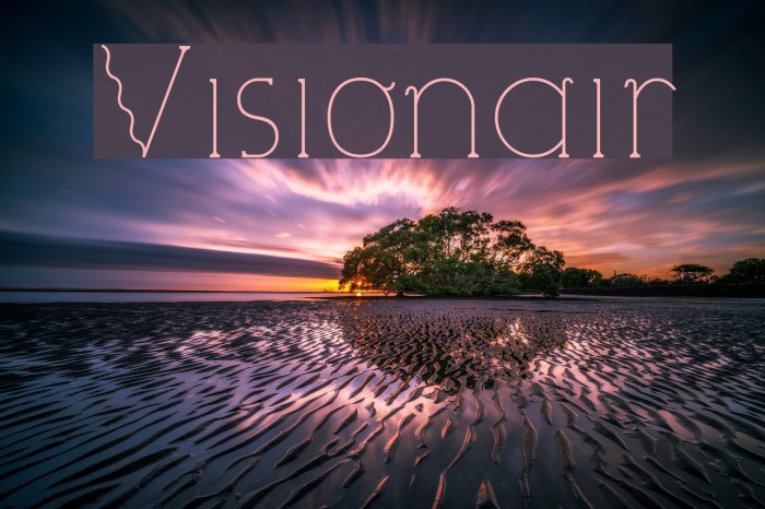 Visionair Font examples