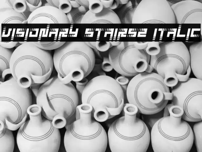 Visionary Stairs2 Italic Font examples