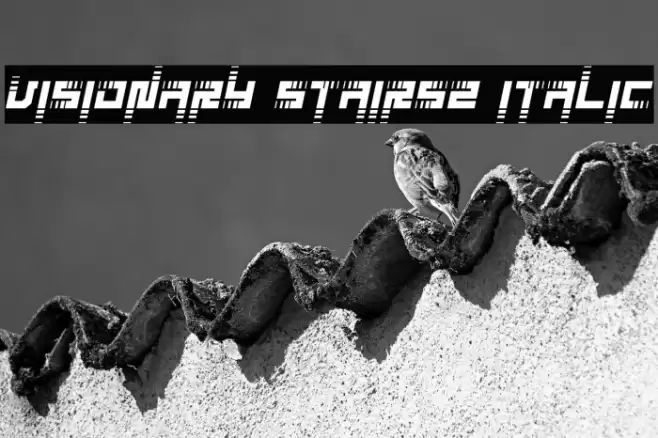 Visionary Stairs2 Italic Font examples