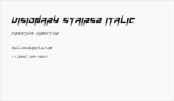 Visionary Stairs2 Italic Business Card