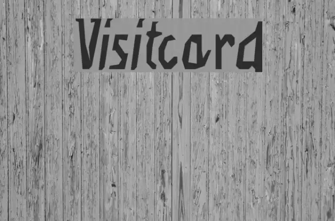 Visitcard Font examples
