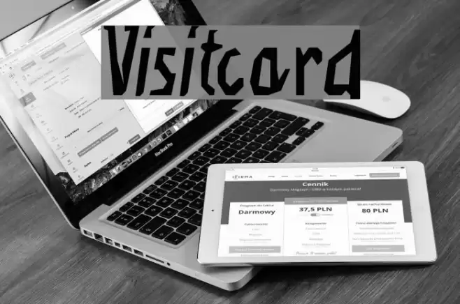 Visitcard Font examples
