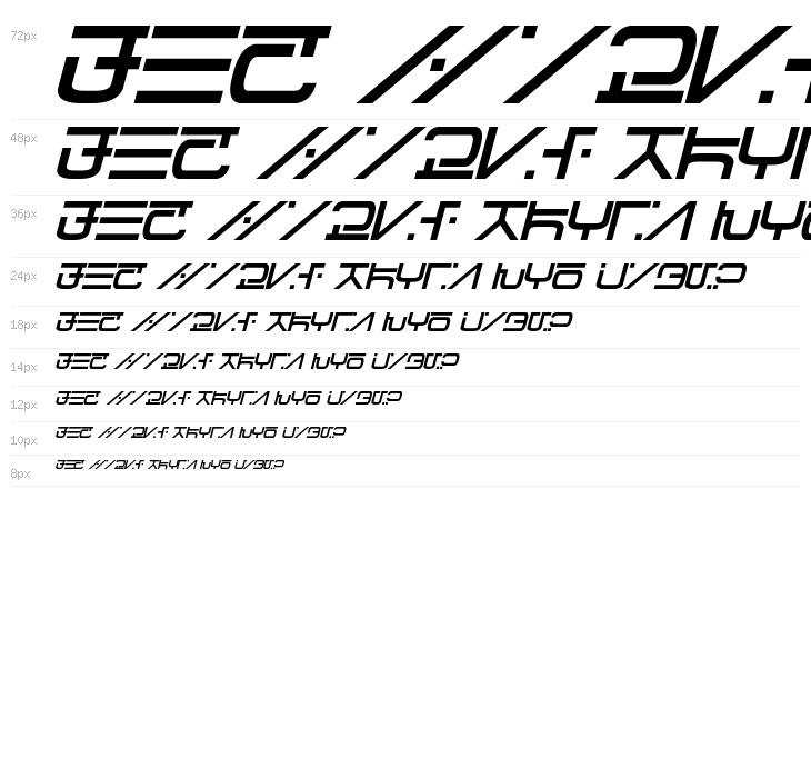 Visitor Script Italic Waterfall