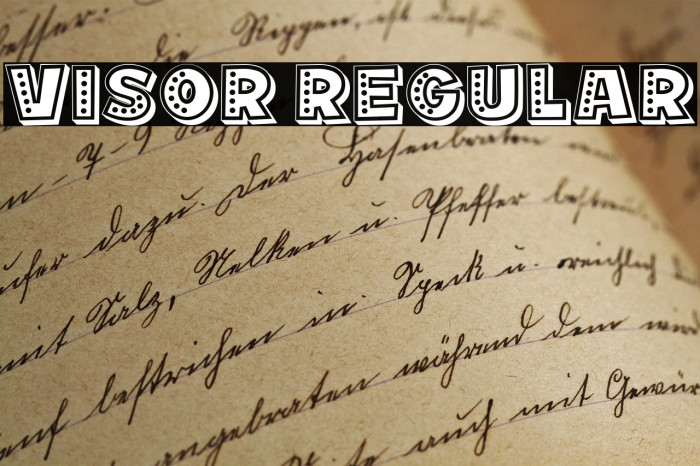 Visor Regular Example 1