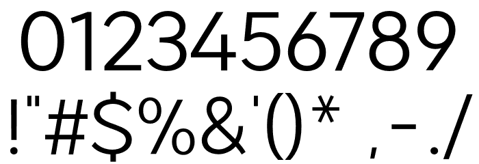 VistolSans-Light Font OTHER CHARS