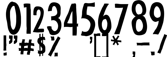 Visual Establishment Font OTHER CHARS