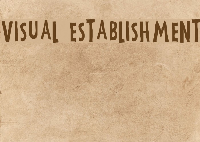 Visual Establishment Font examples