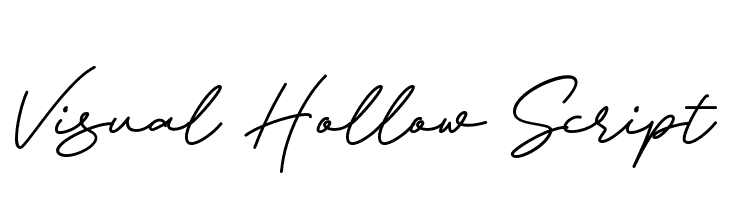 Visual Hollow Script  नि: शुल्क फ़ॉन्ट्स डाउनलोड