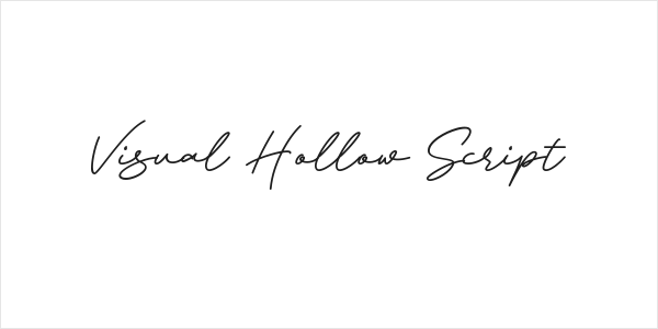 Visual Hollow Script Logo