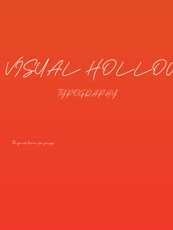 Visual Hollow Script Poster