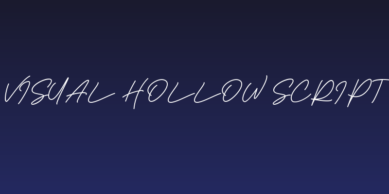 Visual Hollow Script Social Header