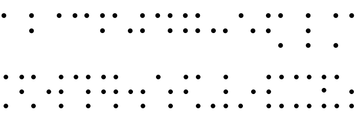 VisualBraille Font LOWERCASE