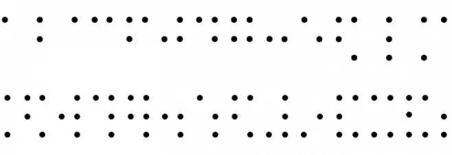 VisualBraille Schriftart Kleinbuchstaben