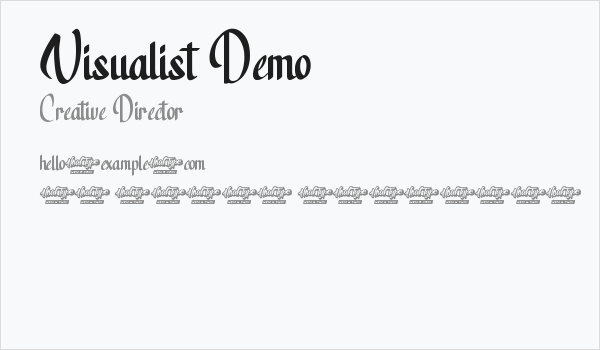 Visualist Demo Business Card