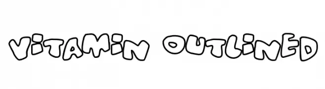 Vitamin outlined  フリーフォントのダウンロード