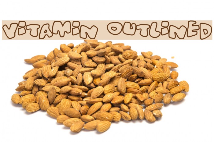 Vitamin outlined Font examples