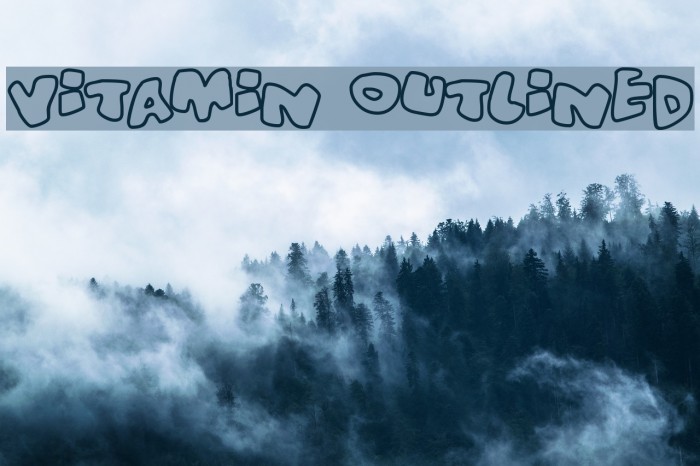 Vitamin outlined Font examples