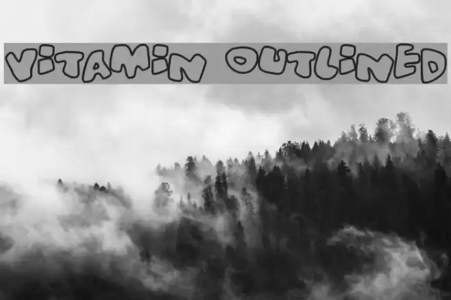 Vitamin outlined フォント examples