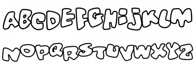 Vitamin outlined Font LOWERCASE