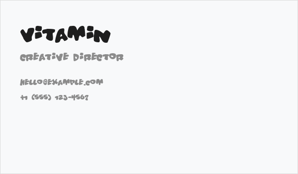 Vitamin Business Card