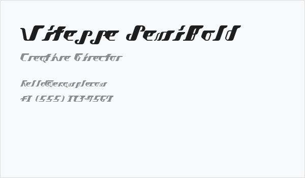 Vitesse SemiBold Business Card