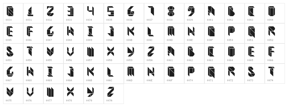 Vitreous Black Character Map