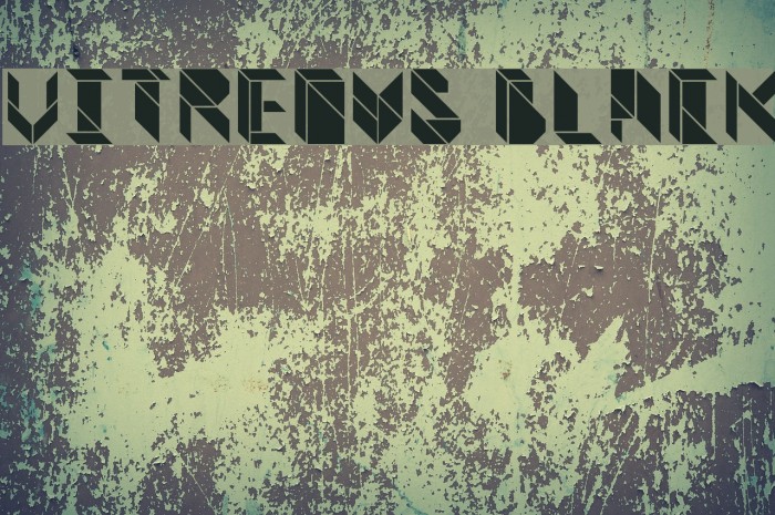 Vitreous Black Font examples