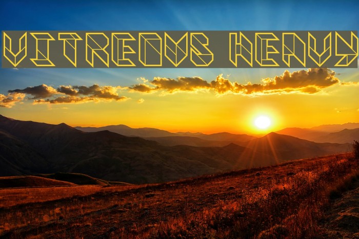 Vitreous Heavy Font examples