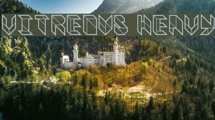 Vitreous Heavy Font examples