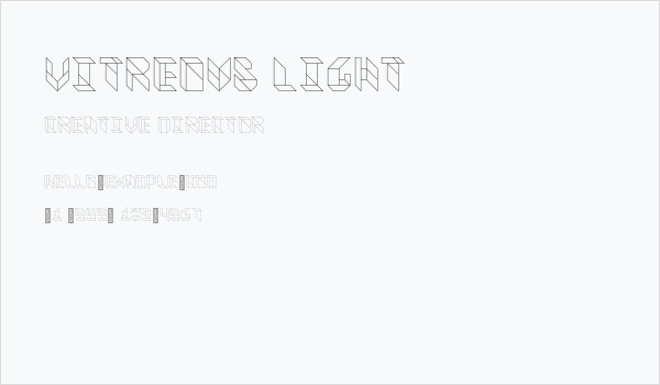 Vitreous Light Business Card