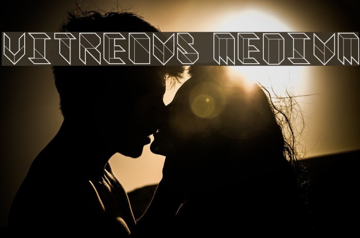 Vitreous Medium Font examples