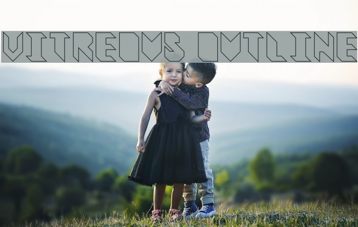 Vitreous Outline Font examples