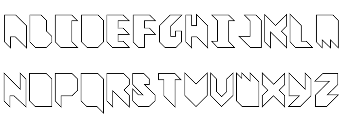 Vitreous Outline Font LOWERCASE