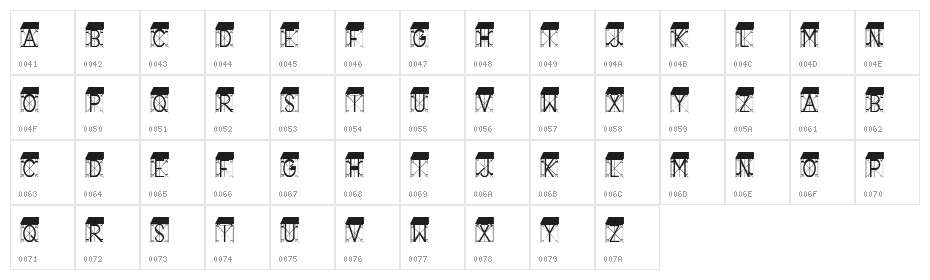 Vitruvian Box Regular Character Map