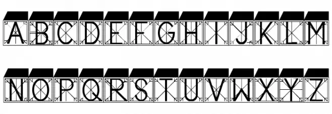 Vitruvian Box Regular फ़ॉन्ट लोअरकेस