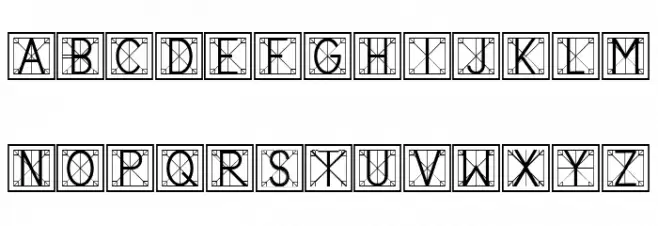 Vitruvian Regular Schriftart Groß