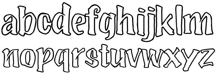 Viva Calcium Line Font LOWERCASE