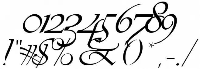 Vivacious フォント その他の文字