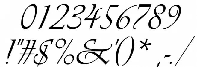 Vivaldi Italic Font OTHER CHARS