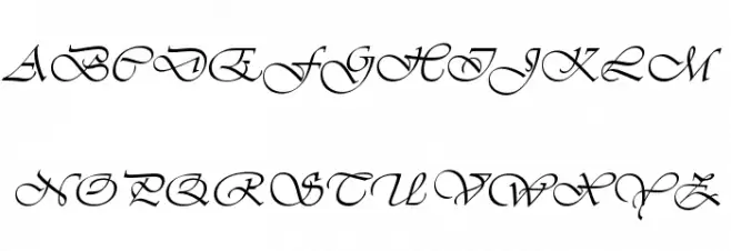 VivaldiD Font Litere mari