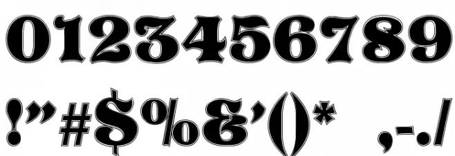 Vivian Contour Font OTHER CHARS