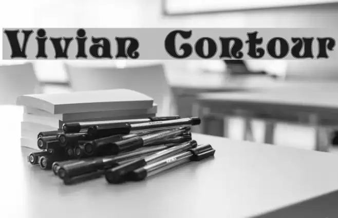 Vivian Contour Font examples